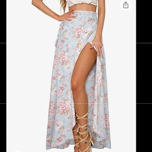 Floral Wrap Skirt